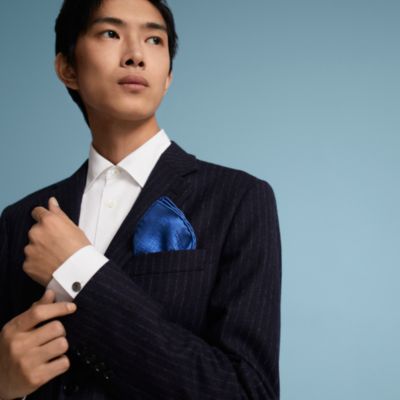 エルメスポケットチーフ、紺系 エルメスポケットチーフ、紺系 エルメスポケットチーフ、紺系